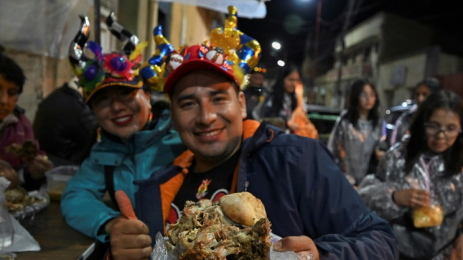 Lambs's head, a favorite dish for Bolivia's night owls