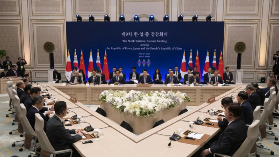 South Korea, China, Japan leaders meet for rare summit