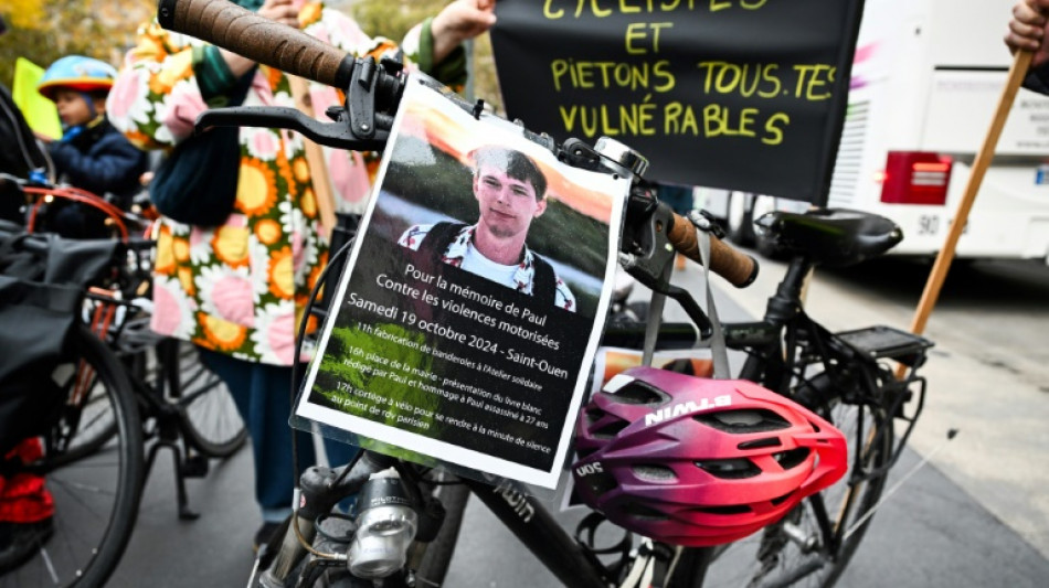 French protesters urge calmer roads after cyclist killed