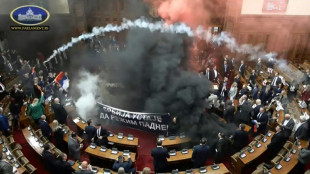 Chaos as Serbia opposition set off flares in parliament to back protests