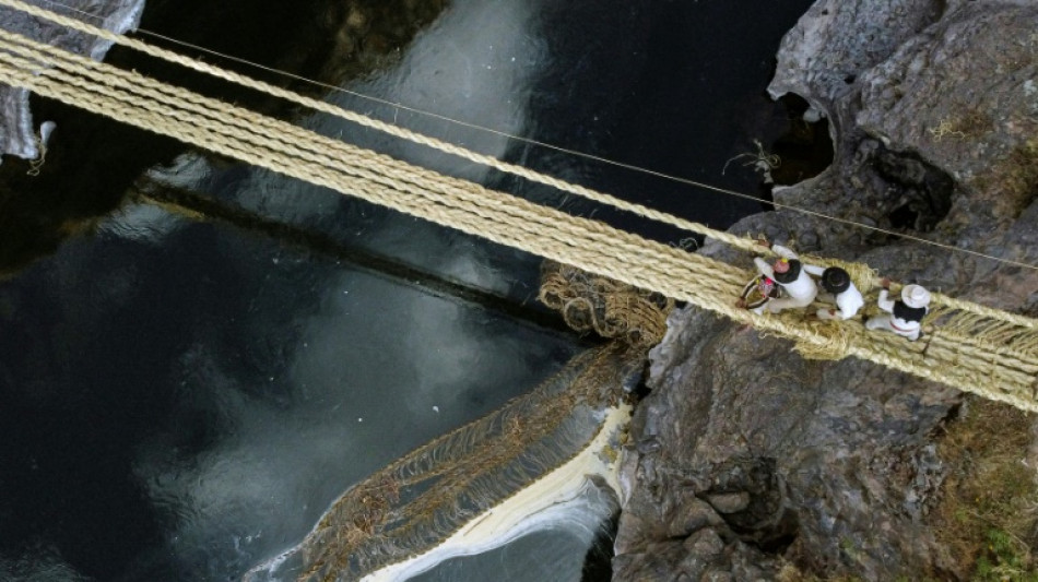 Gravity-defying: revamping an Inca rope suspension bridge 