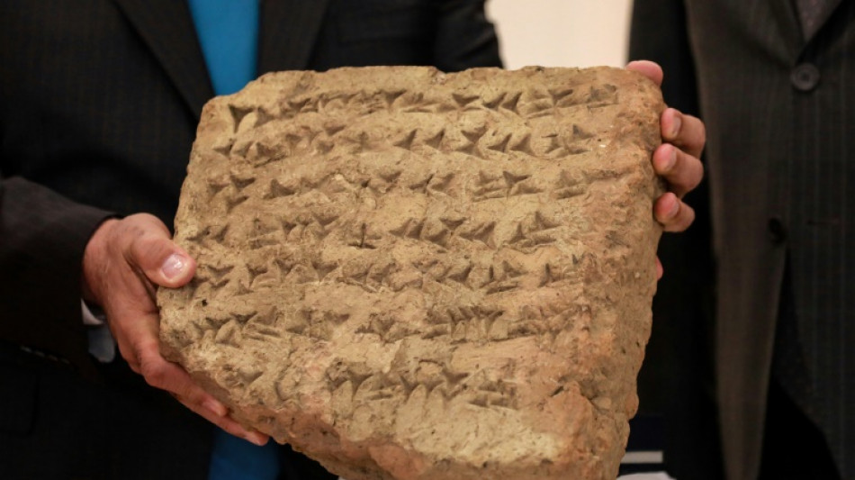 Iraq unveils ancient stone tablet returned by Italy