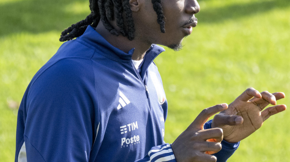 Calcio: azzurri; lavoro differenziato per Moise Kean