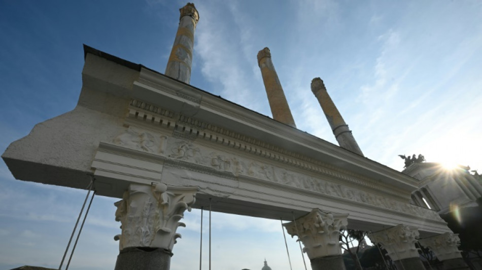 Rome restores towering colonnade of Trajan's Basilica