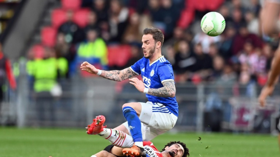 Leicester fight back against PSV to reach Conference League semis