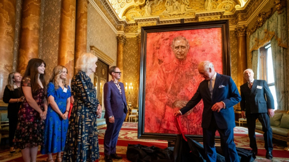 King Charles III sees red in new portrait