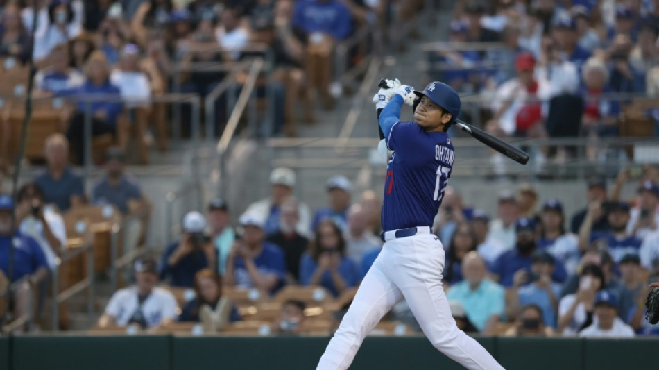 Dodgers star Ohtani homers in pre-season debut