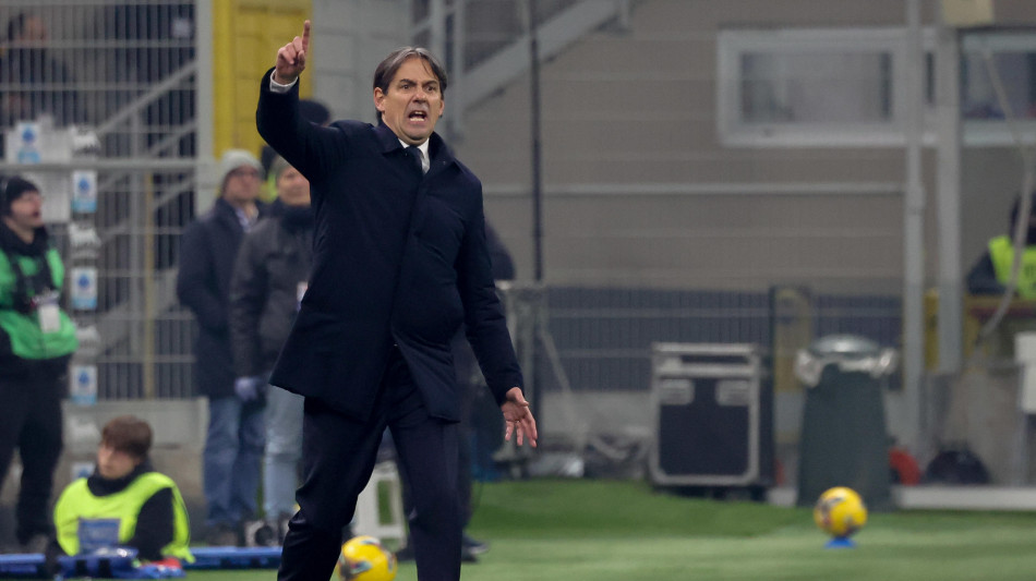 Calcio: Inzaghi 'ottima partita Inter, ma c'è amaro in bocca'