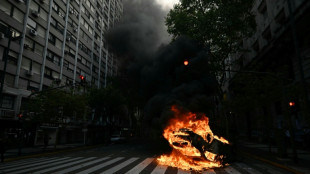 Argentine football fans clash with police at pensions march