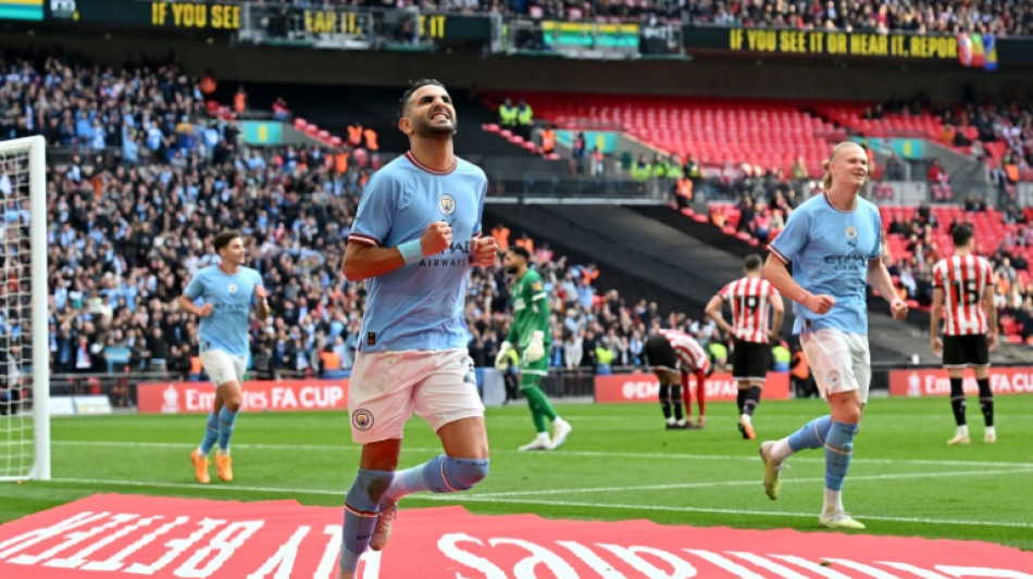 City vence Sheffield United (3-0) com hat-trick de Mahrez e vai à final da Copa da Inglaterra