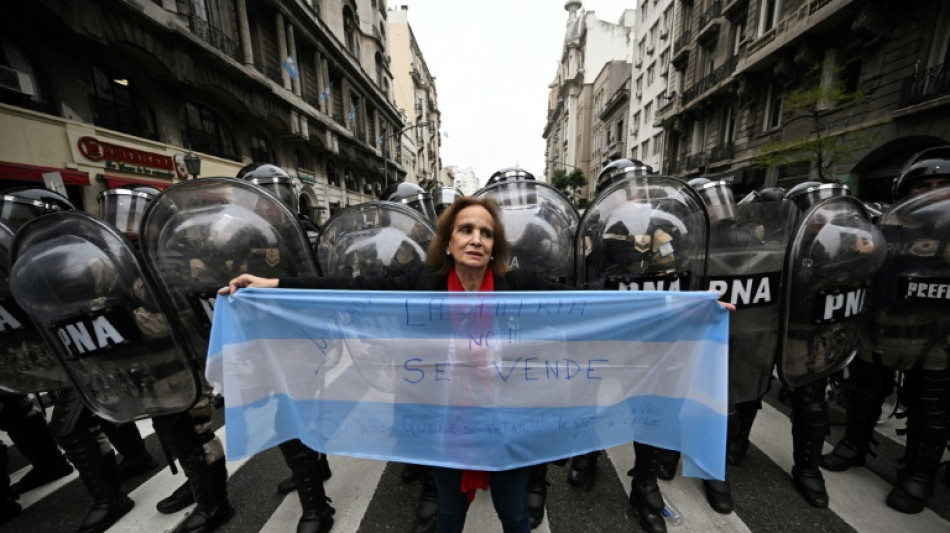 Argentine police pepper spray protesters opposed to Milei reforms