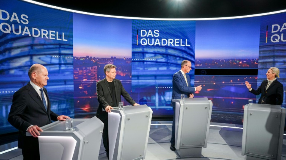 ARD-"Wahlarena" mit Merz, Scholz, Weidel und Habeck