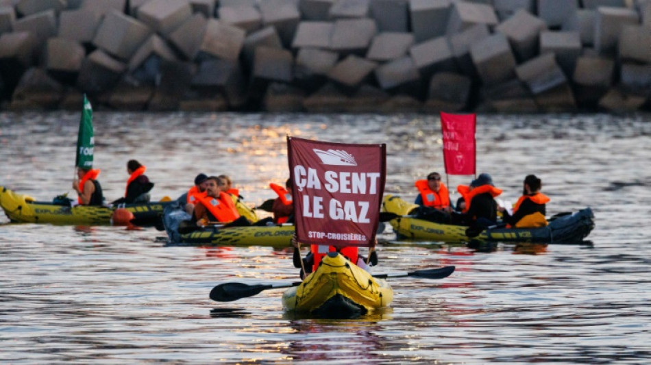 A Marseille, une action de blocage en mer contre la "pollution" des navires de croisières